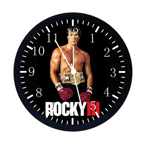 Rocky Black Frame Wall Clock E38