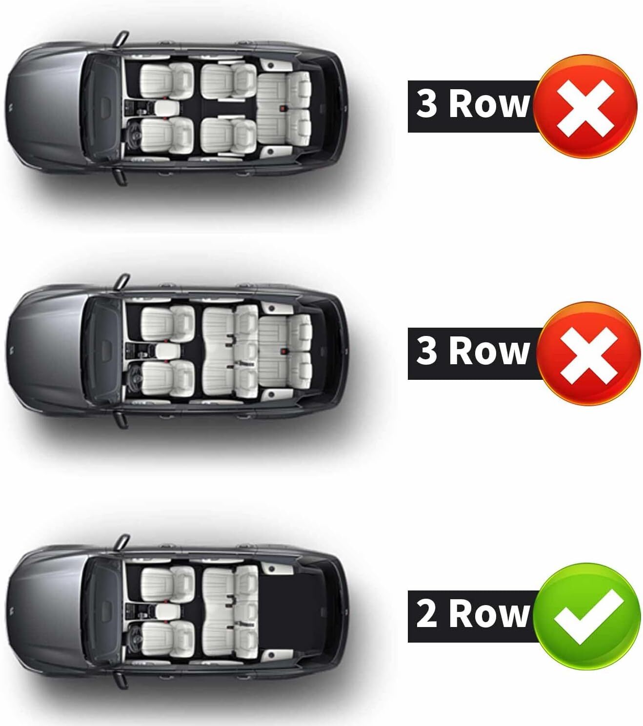 For 2022-2025 Jeep Grand Cherokee 2-Row Cargo Cover Trunk Security Shield Shade