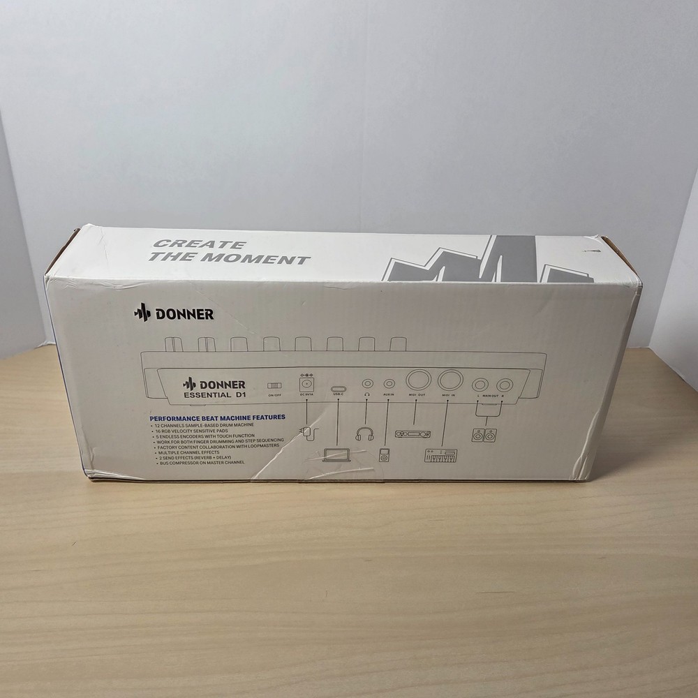 Donner Essential D1 Drum Machine Beat Sequencer COMPLETE