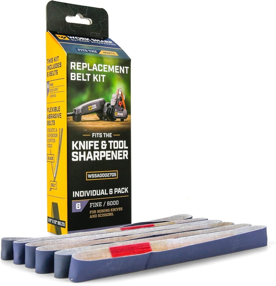 Work Sharp Knife & Tool Sharpener 6000 Grit Fine Replacement Belt Kit Purple