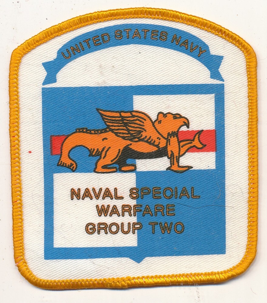 USN Naval Warfare Special Group Two patch silkscreen unknown maker 1980s