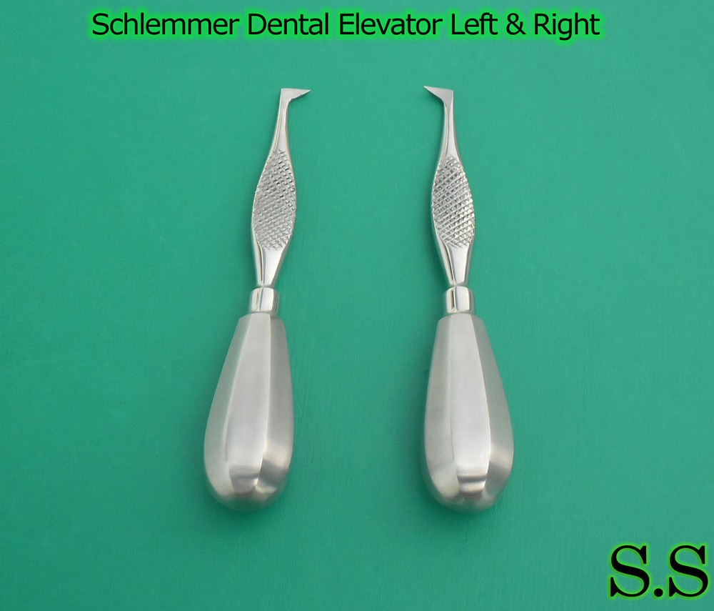 2 Pc Schlemmer Elevator Left & Right Surgical Dental Instruments