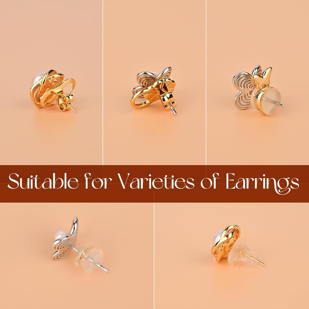Earring Backs Replacements for Droopy Ears, Heavy Earrings Lifters, Locking Ear