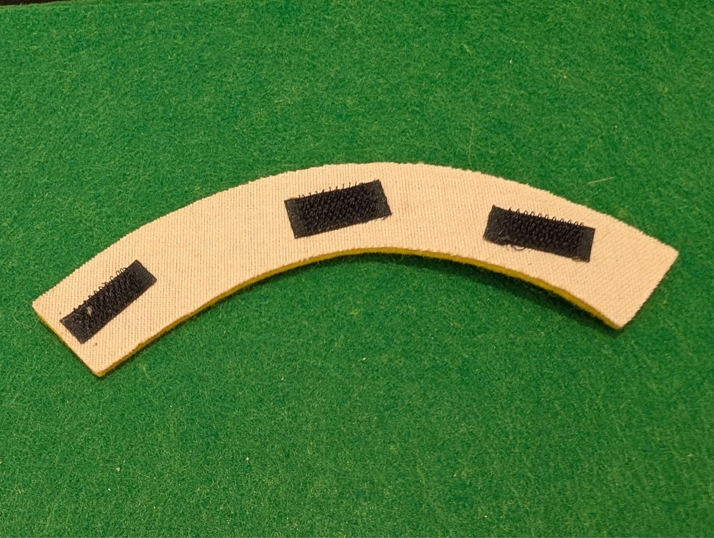 Obsolete Traffic Warden - hook & loop backed curved shoulder title
