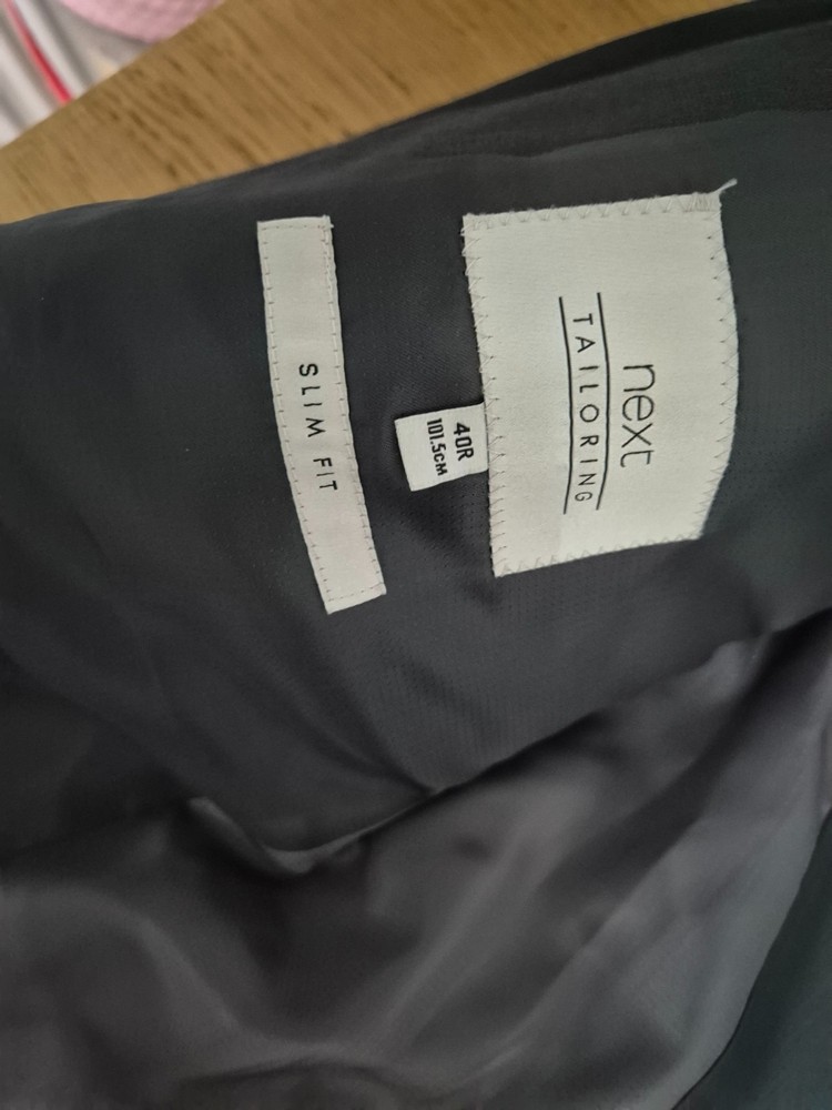Next Grey Suit Jacket - 40 Regular Chest Size