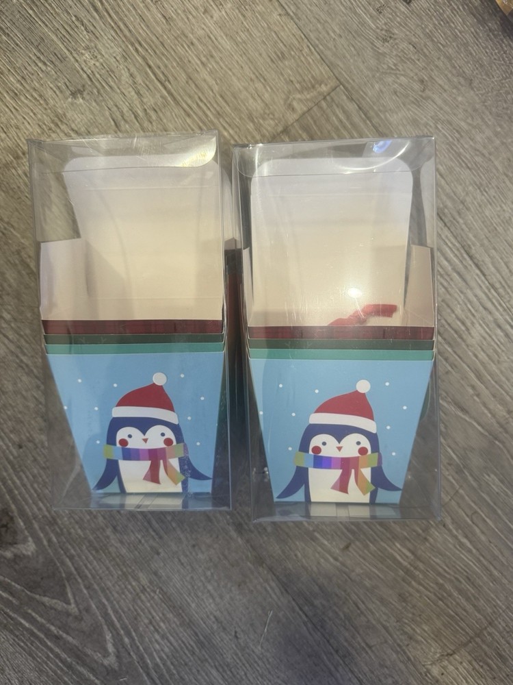 2 Pack!! Design Focus Christmas Gift Boxes. 4 Different Designs 4 Boxes Each
