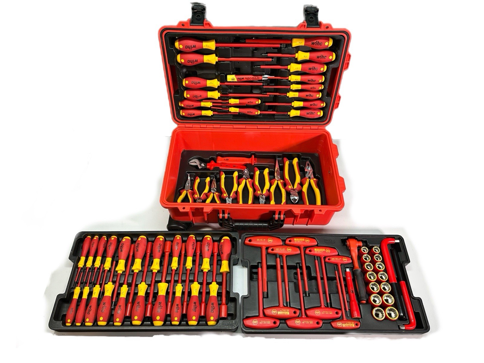 WIHA 80 Piece Master Electrician’s Insulated Tool Set in Rolling Hard Case NICE