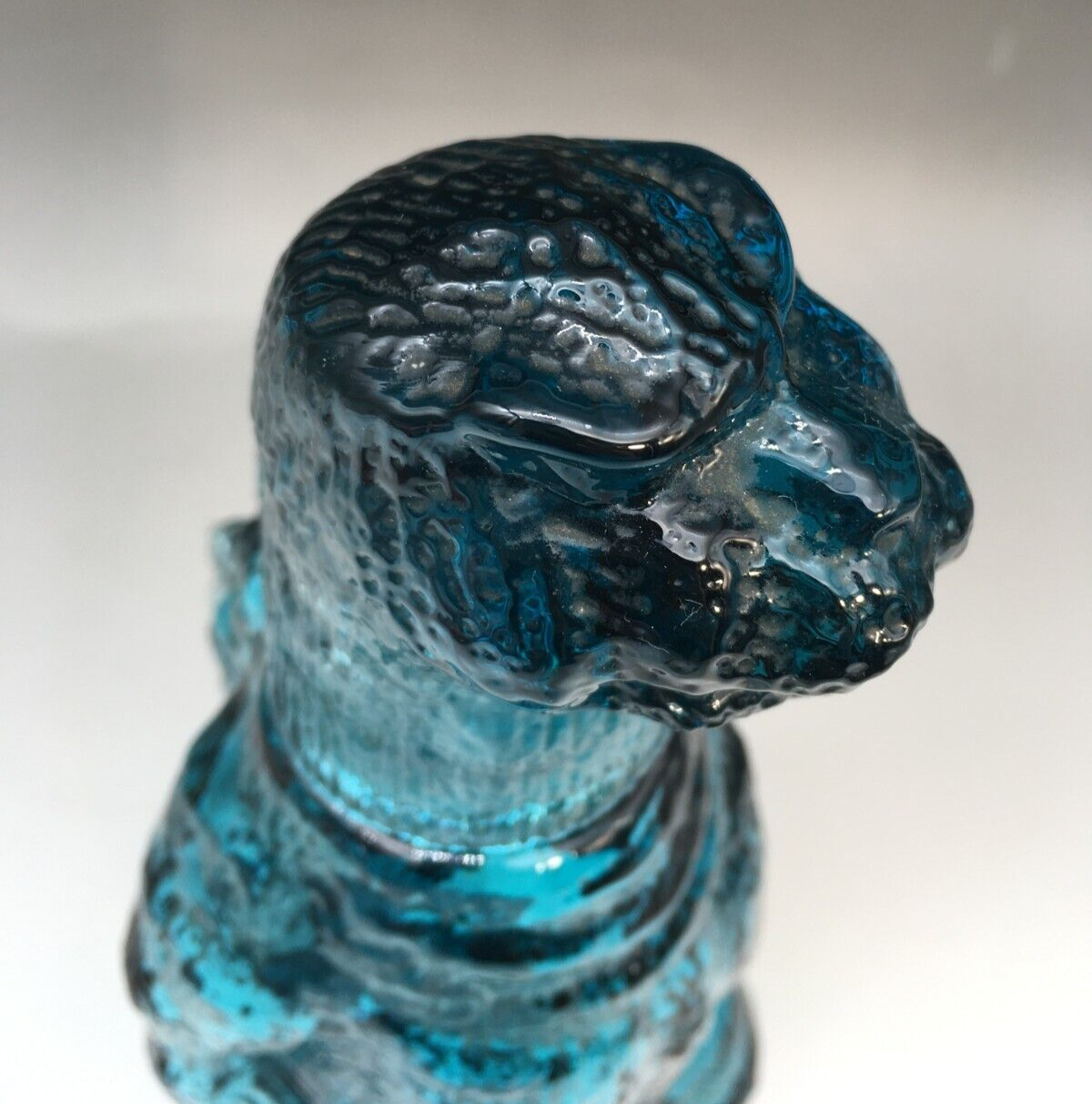 Godzilla Limited Decanter Vintage Blue Glass Bottle TOHO UNICON JAPAN 1980s