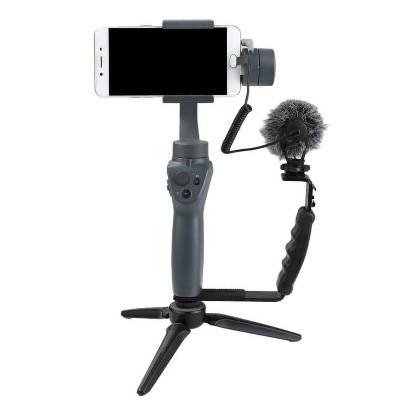 DSLR Camera L-Bracket Video Handle Grip Flash Light with Cold Shoe Mount 1/4