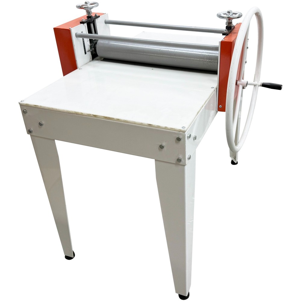 Dual Roller Ceramic Clay Slab Roller Machine with Large Handwheel & Scale Ruler