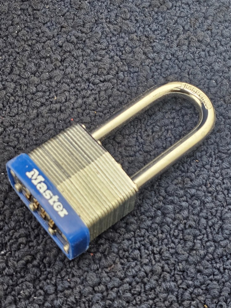 MASTER LOCK 179LH: Combination Padlock 2in Rectangle Silver 33RL35