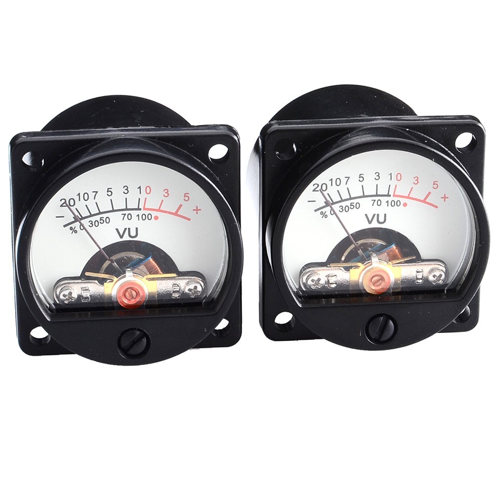 2pcs Panel VU Meter Warm Back Light Recording & Audio Level Amp