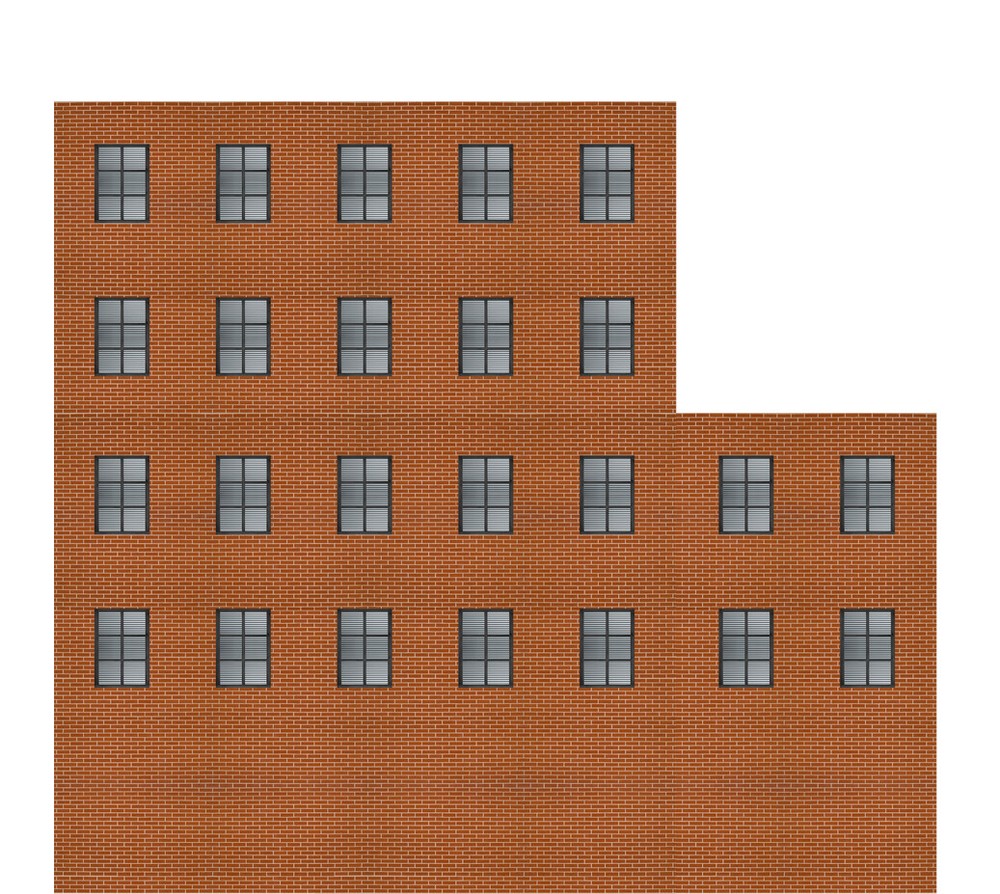 Background Building Kit for HO Scale Model Train Layout -Make custom backgrounds