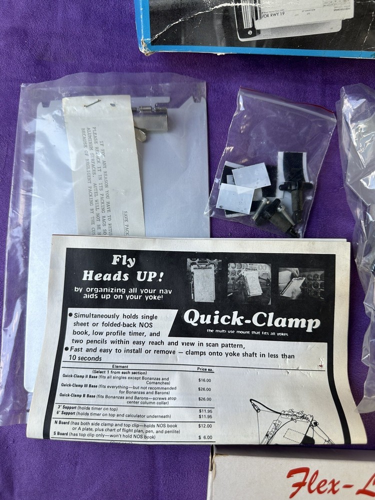 New Quick Clamp Yoke Workstation Mount System with Clipboard, Flashlight