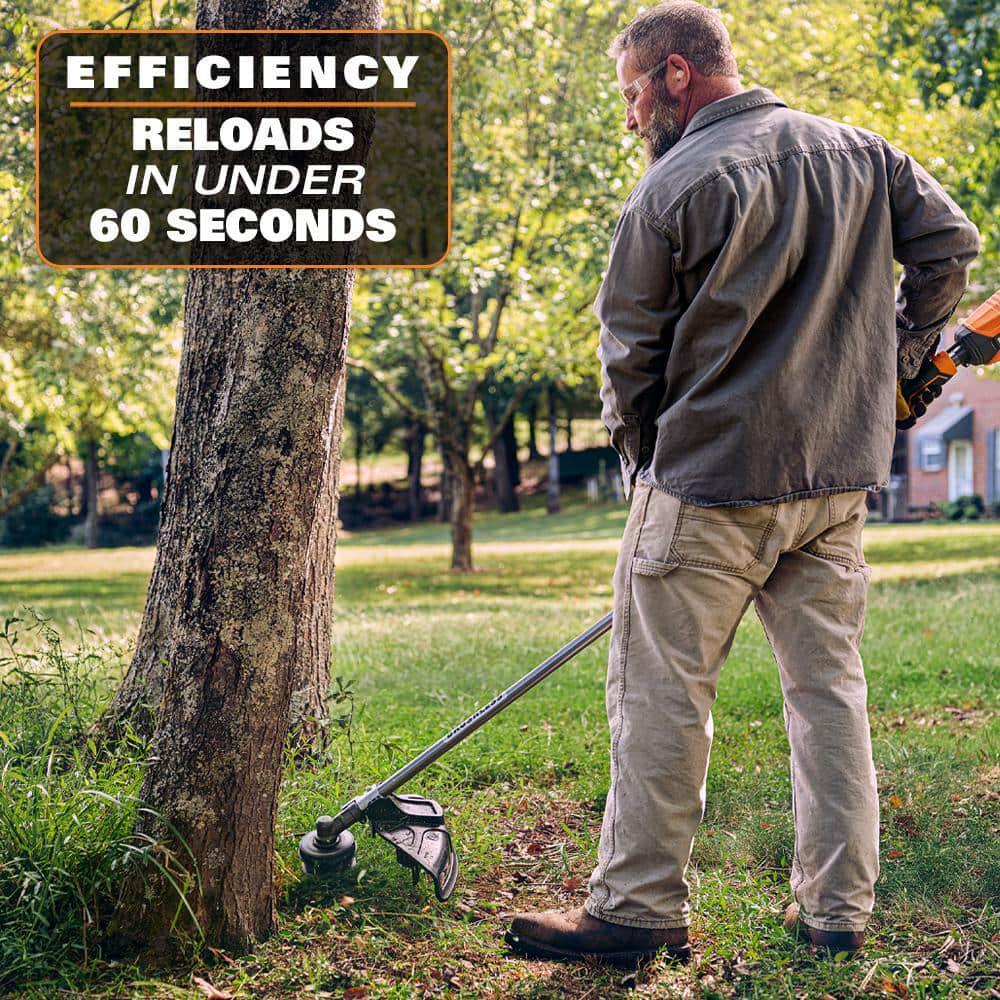 RIDGID 2-Tool Kit 14" 18V Brushless Cordless Battery String Trimmer Leaf Blower