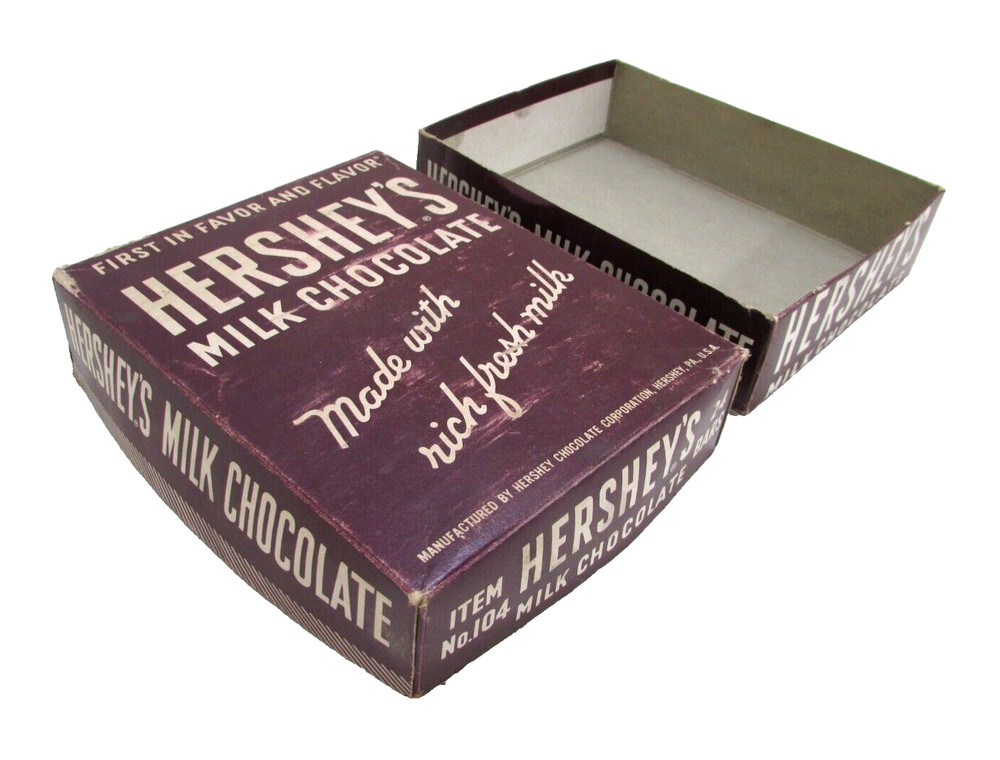 VINTAGE HERSHEY'S MILK CHOCOLATE ORIGINAL BOX (EMPTY)