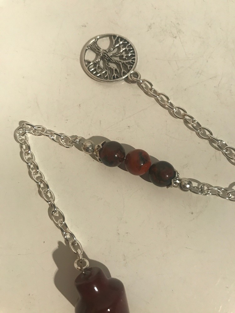 Red Jasper Pendulum With Tree Spirit Communication Ghost Talk 240