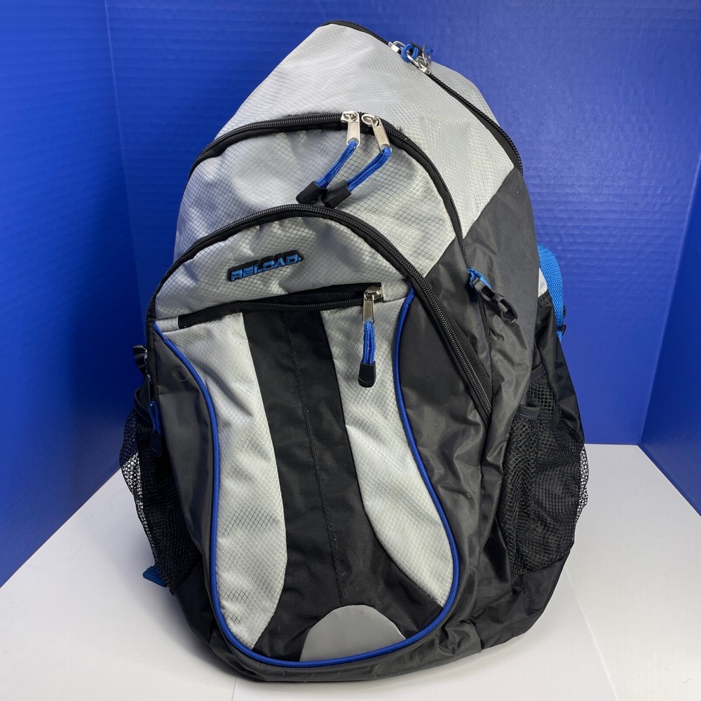 Relcad Backpack 2014 Blue Black Silver Model F725 Medium Size Adjustable