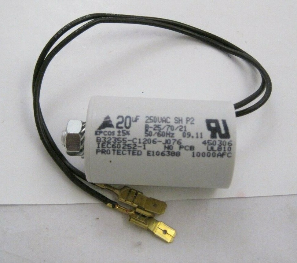 EPCOS 20uf 250VAC Motor Run Capacitor - Round - Stud Mount (20mfd 250V)