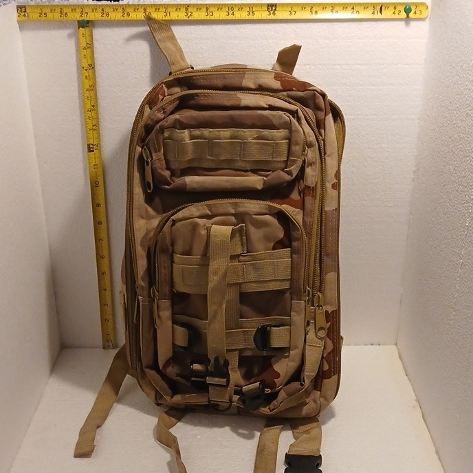 Camouflage Tactical Backpack Nylon MOLLE Multi-Compartment Adjustable Straps