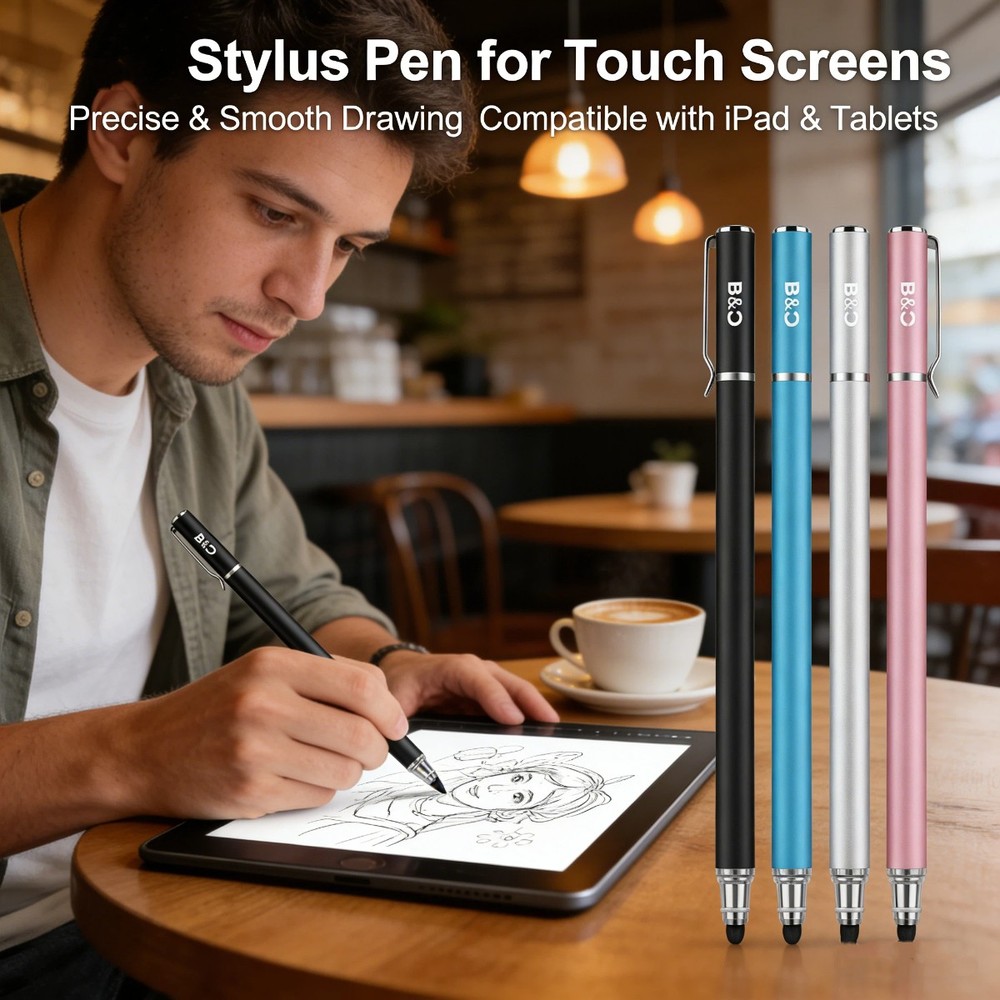 4PCS Touch Screen Pen Stylus Drawing Universal for iPad iPhone Samsung Tablet