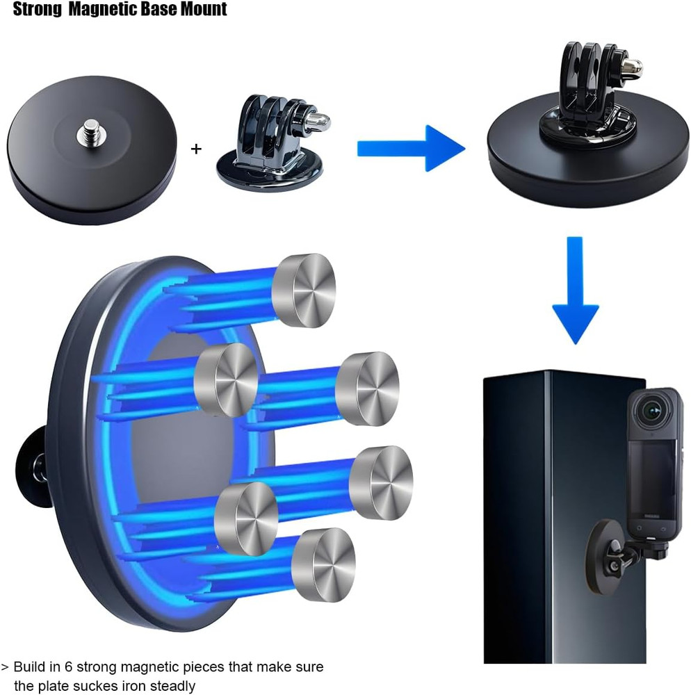 Accessories Kit for Insta360 X5 / X4 Camera Mount Bundle with Magnetic Mount