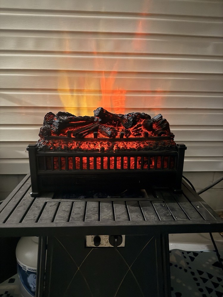 Electric Fireplace Heater Insert – Realistic Log Flame Effect