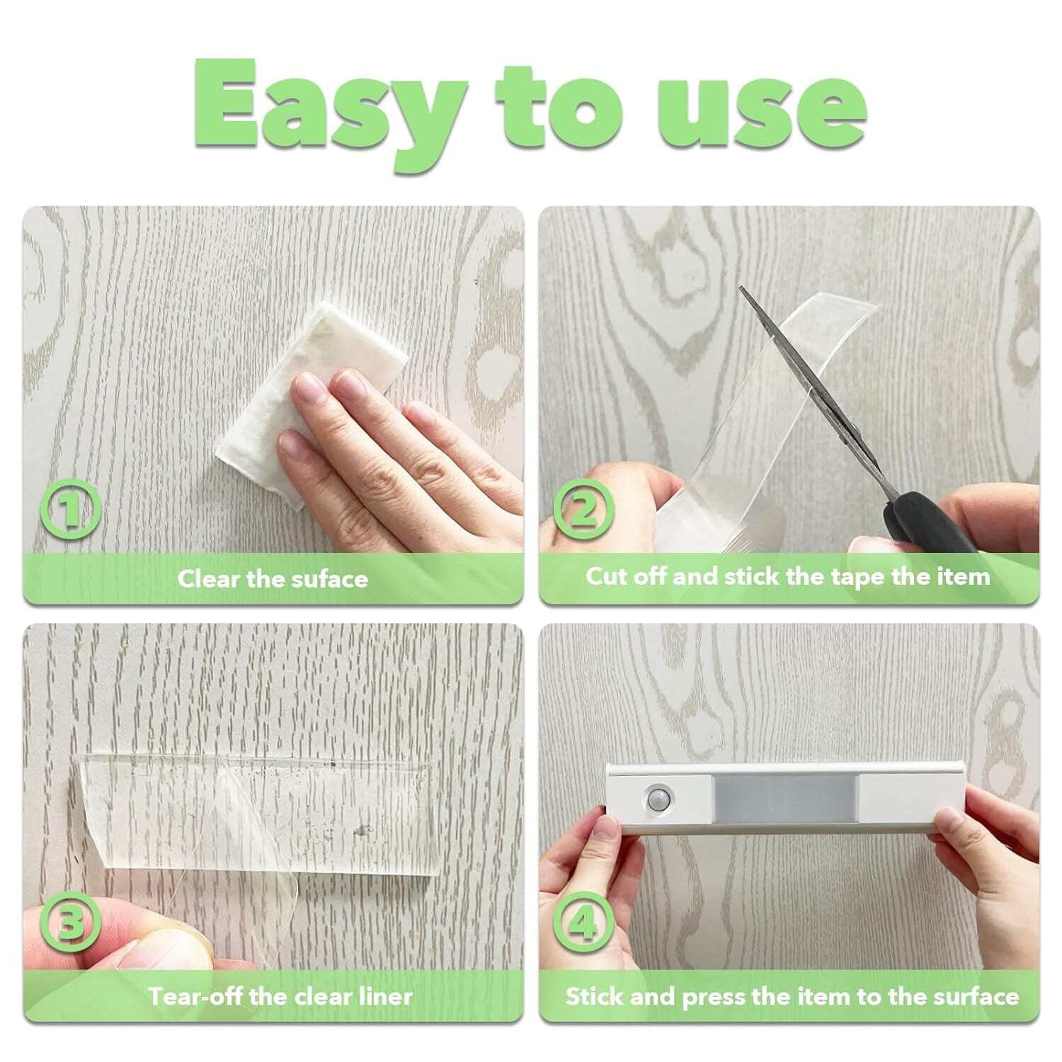 Nano Tape Heavy Duty Double Sided Tape Reusable Strong Adhesive Mounting Tape