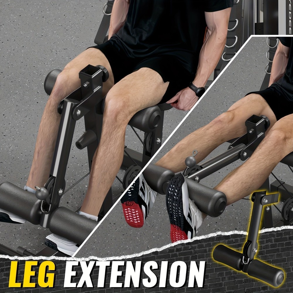 Home Gym Station 150LBS Weight Stack Multi-Function Workout Machine Body Buildin