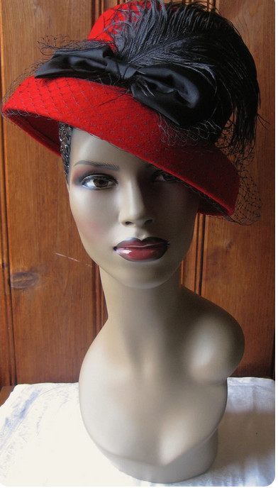 Female Mannequin Head Bust - Black Woman Hat Wig Necklace Display
