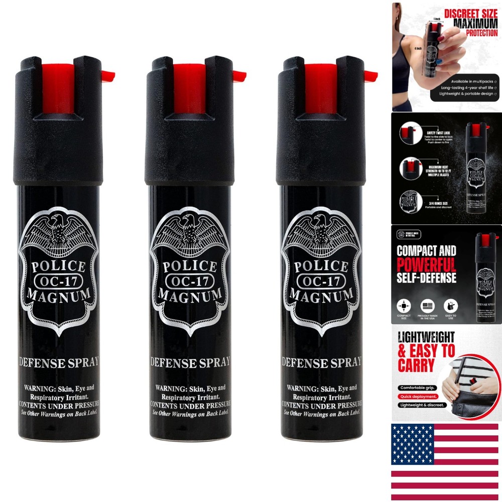 Compact Pepper Spray Self Defense- Tactical Maximum Heat Strength OC- Small D...