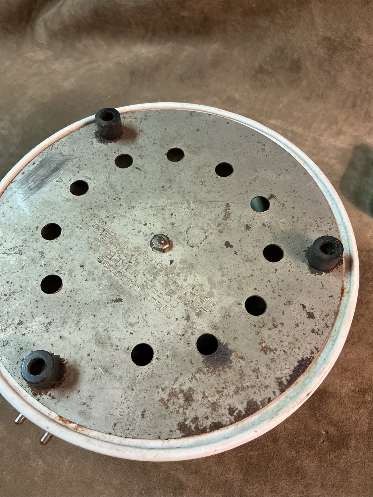 1930s universal porcelain Cattail pattern Westinghouse coffee warmer hot plate