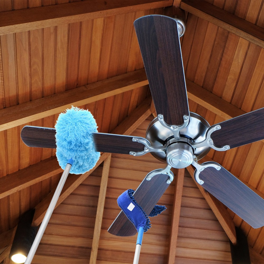 Ceiling Fan Cleaner Duster 12.9" to 59" Microfiber Clean Tool Extendable Yellow