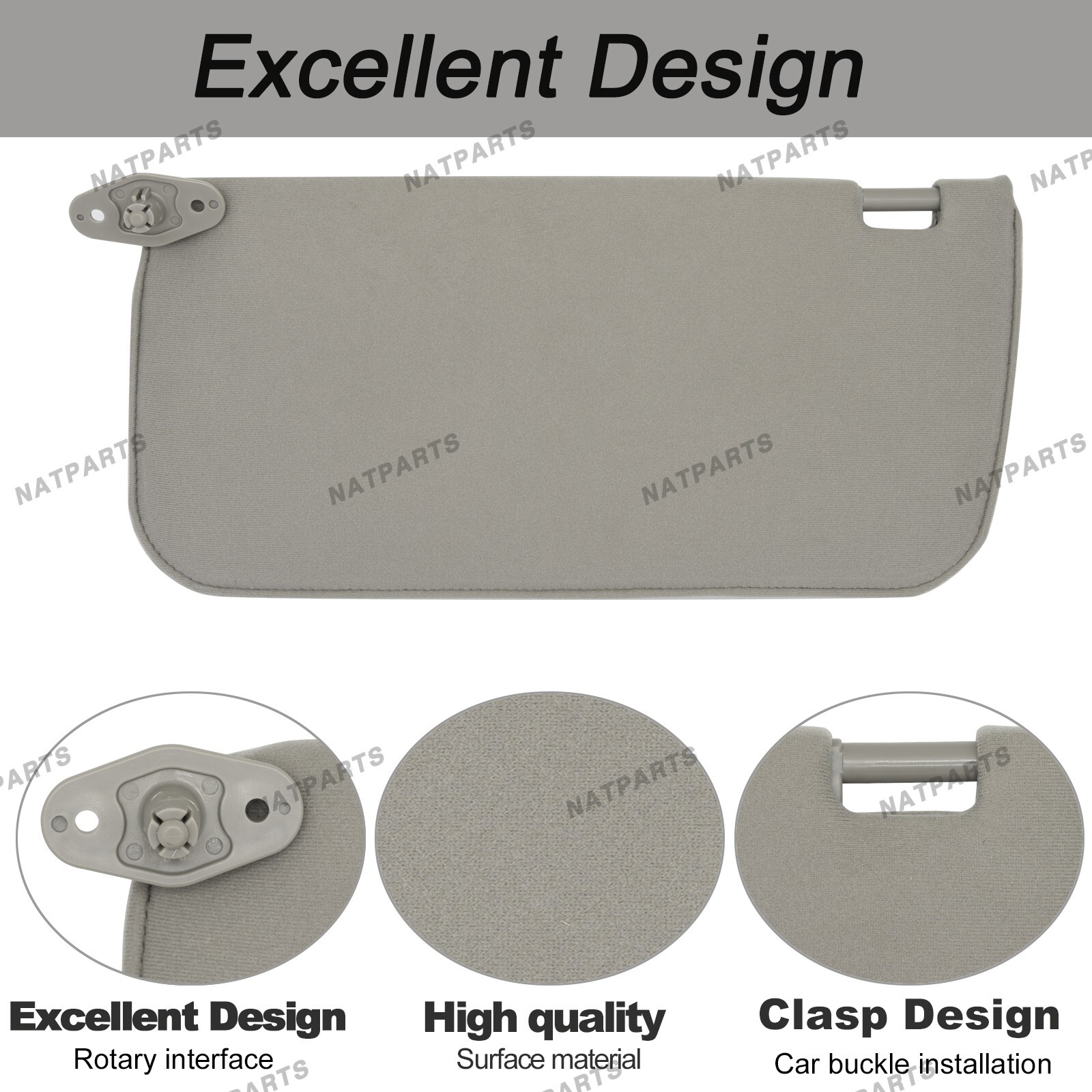 Left Driver Side Sun Visor Fits for Nissan Frontier Xterra 1998-2004 96401-7Z803