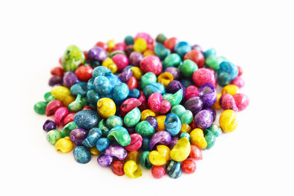 4 oz (800+) Tiny Dyed Littorina Micro Shells (1/8-1/4") Beach Wedding Crafts