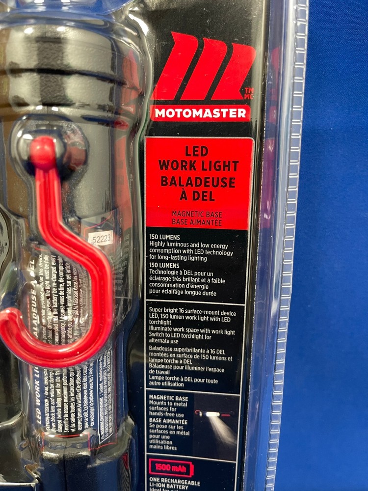 Motomaster 16 Led Rechargable Work Light - NEW