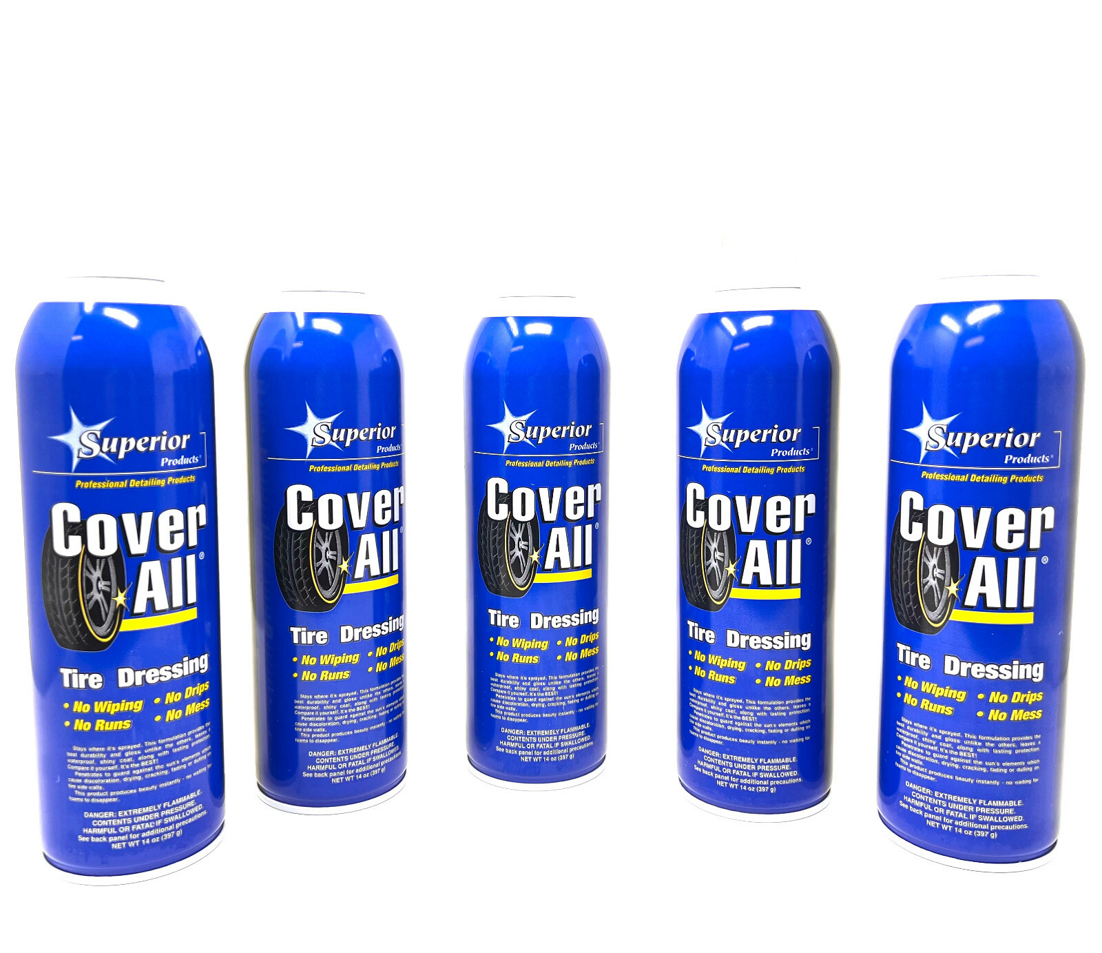 Superior Cover All Professional High Gloss Tire Shine 14oz Pack of 5
