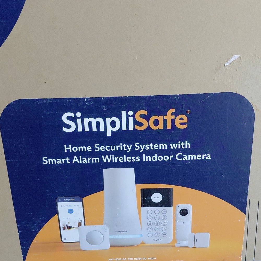 SimpliSafe Home Security System Wireless Indoor Camera 8-Piece Kit Keypad Motion