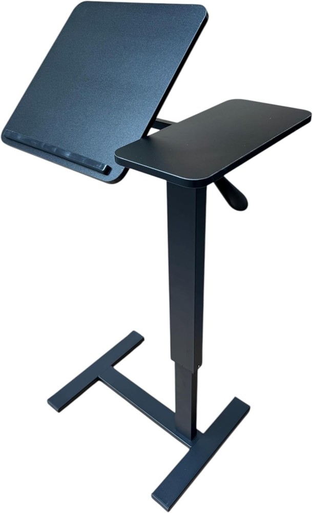 Rolling Laptop Desk Adjustable Height Computer Table Stand up Office Workstation