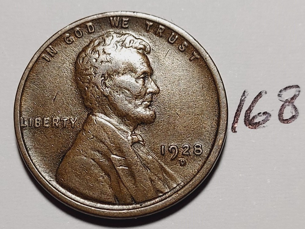 1928-D Lincoln Wheat Cent       #168