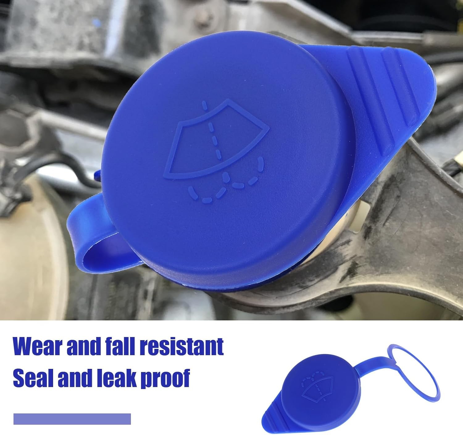 2PCS Washer Fluid Cap Windshield Washer Fluid Reservoir Cap Professional Accesso
