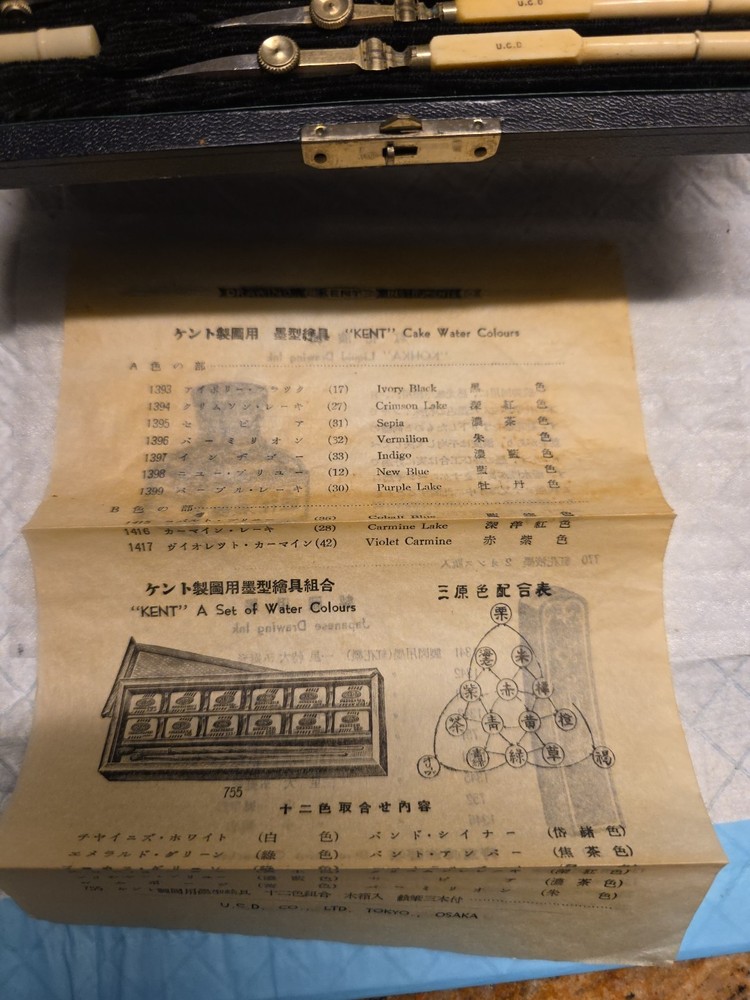 VINTAGE KENT DRAFTING SET COMPLETE IN PRESENTATION CASE