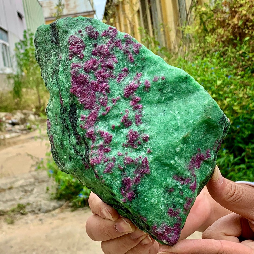 3.77LB Natural green Ruby zoisite (anylite) crystal sample Healing