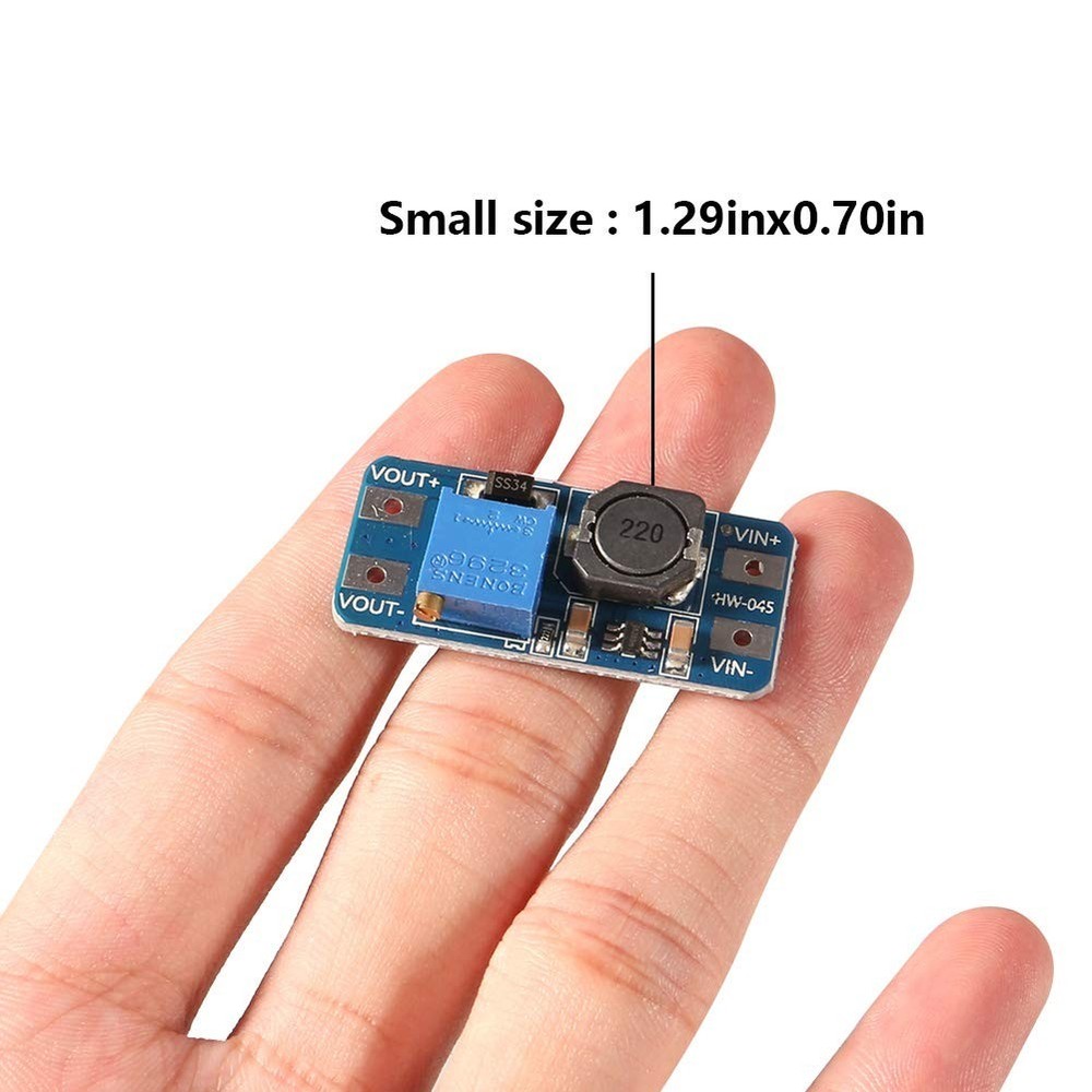 5PCS MT3608 DC-DC Step Up Boost Converter Module - Adjustable Voltage Regulator