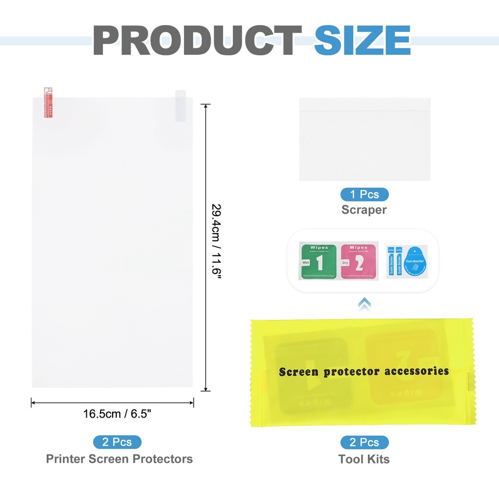 2Pcs Printer LCD Screen Protector, 13.6" Scratch-Resistant Protective Films