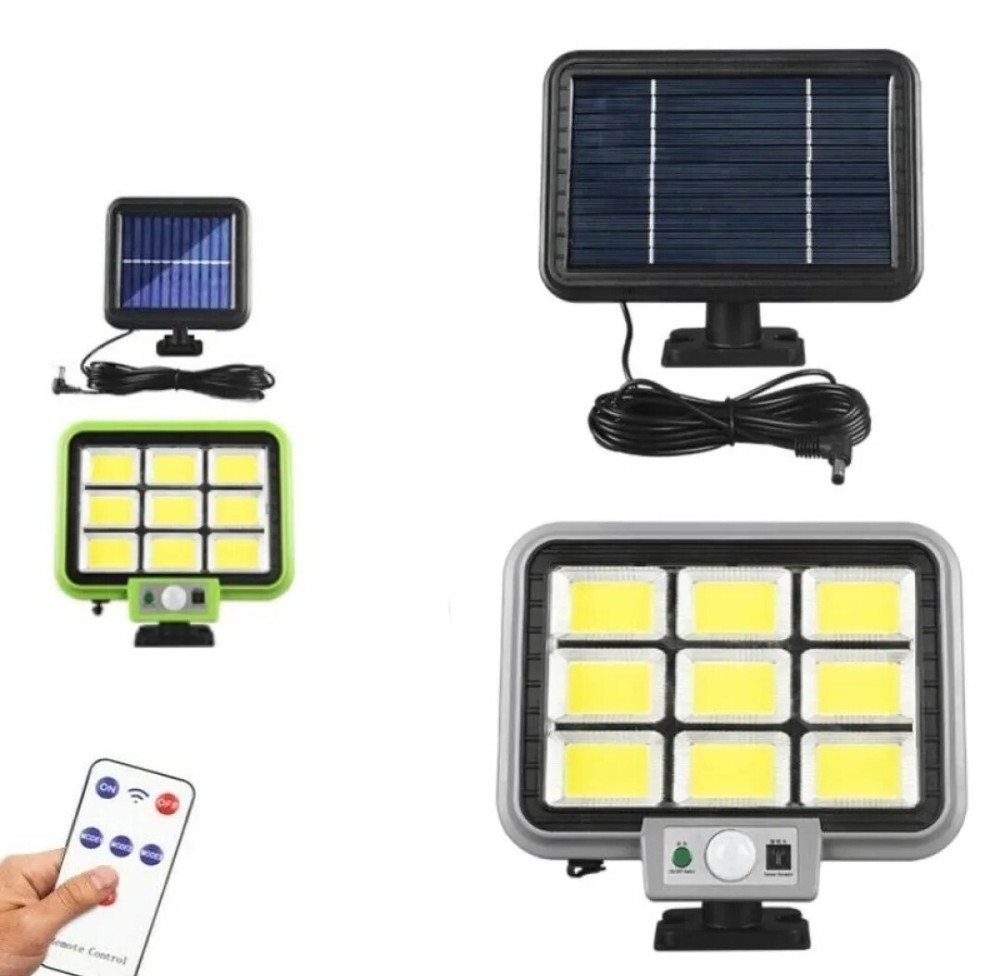 30w Solar Headlight With Pir Motion Sensor And Detached Panel Wire 5mt approx.
