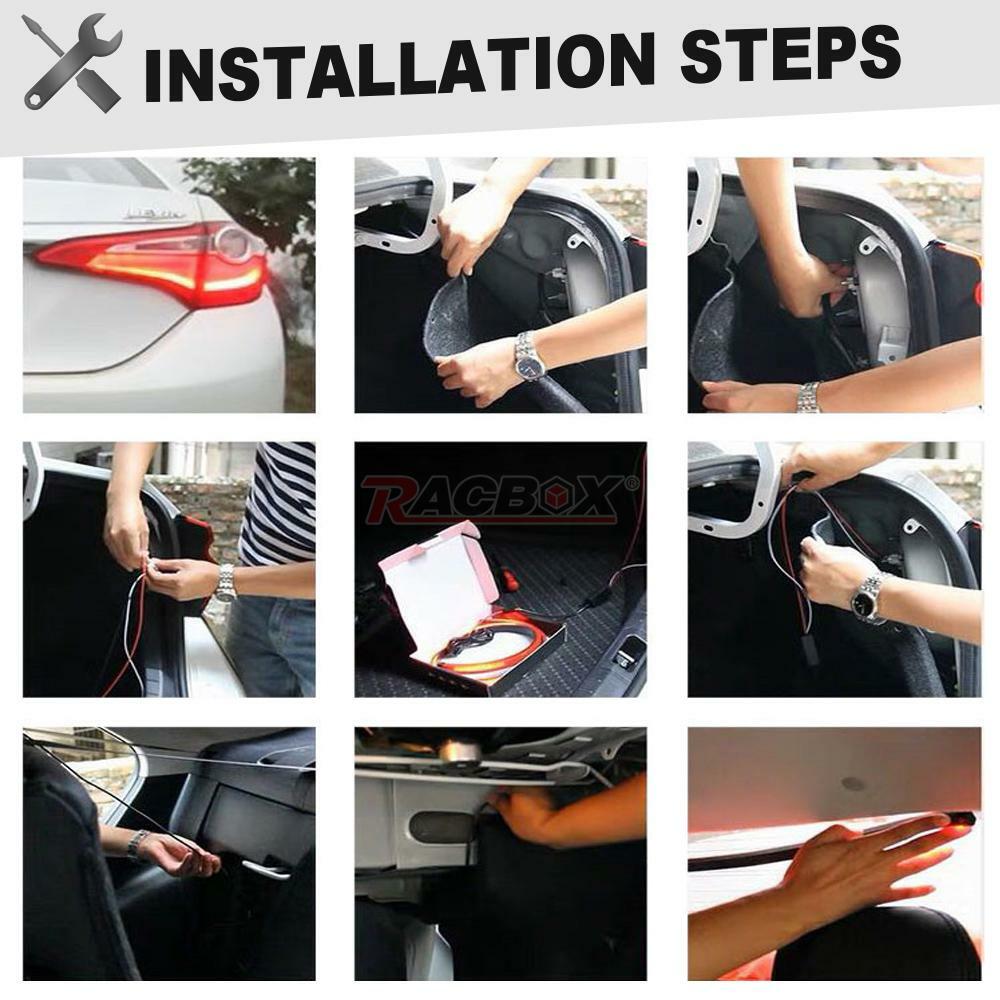 40" LED Universal Car High Mount Third Brake Stop Tail Light Strip Windshield US