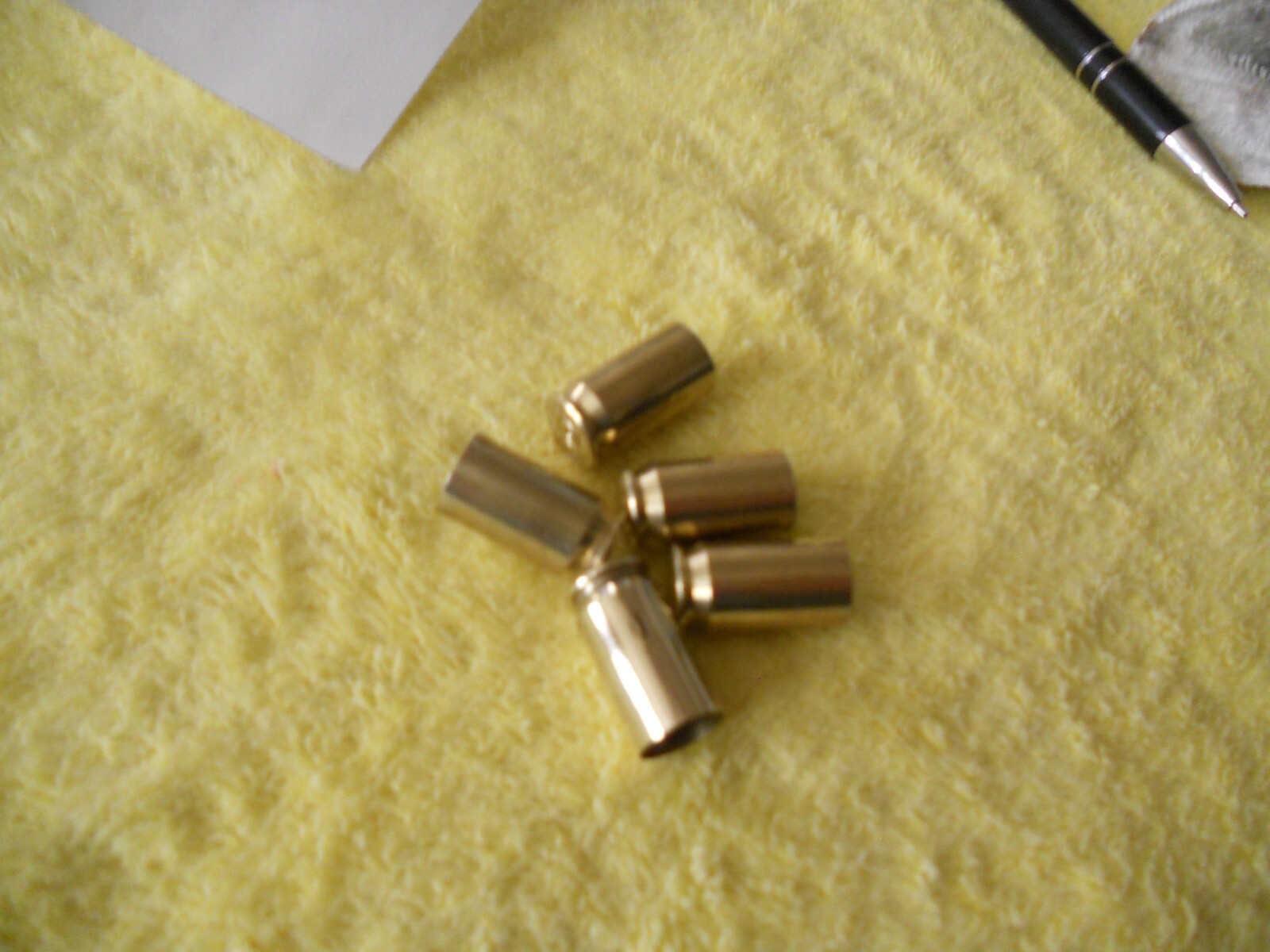 40 Caliber, 40 S&W FREEDOM SEEDS 5 Polished Brass Bullet Tire Valve Stem Caps,