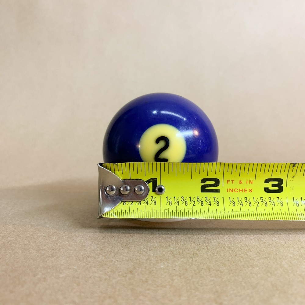 Vintage Bakelite Billiard #2 Solid Blue Pool Ball with Display Stand