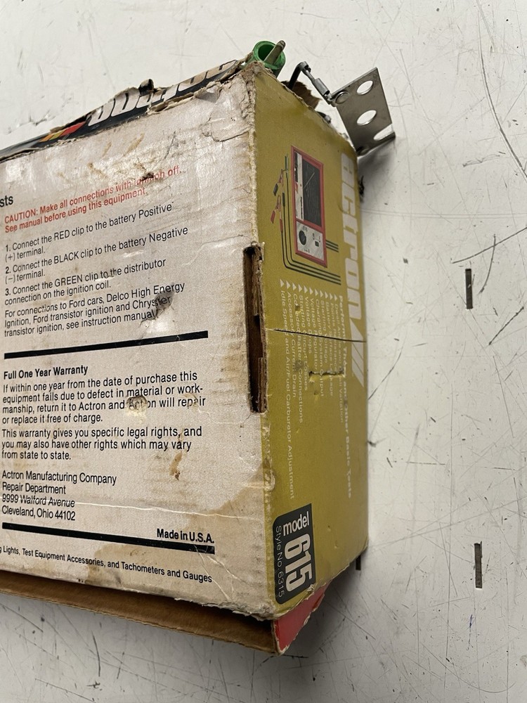 VTG Actron 615 Engine Analyzer & Electrical System Testing W/ Box + Manual